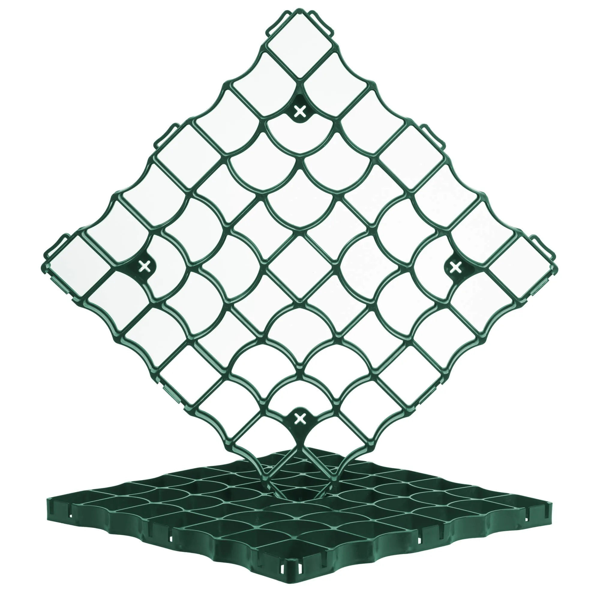 Kratka parkingowa 50 x 50 x 3 zielona i 4 kotwy